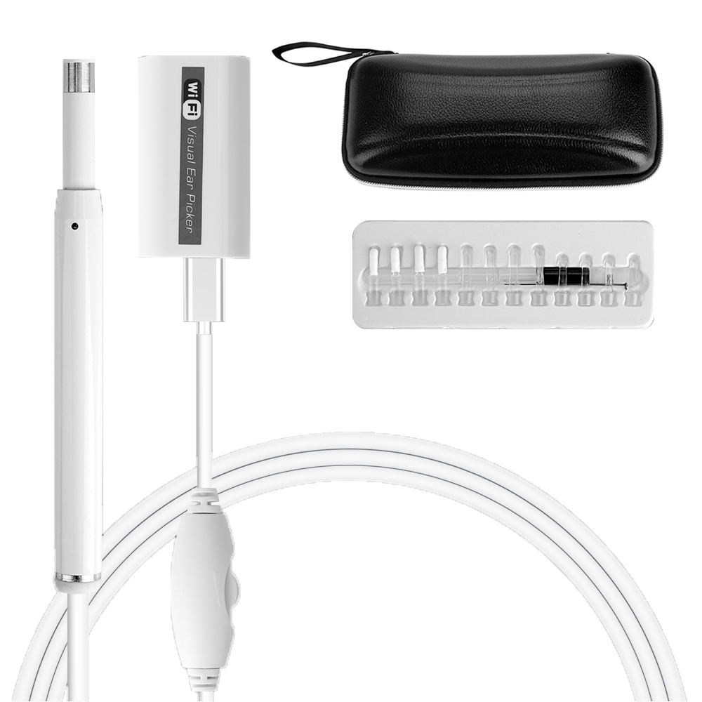 XZYP Otoscopio Auricolare 3 in 1 USB Ear Endoscope Inspection Camera Earwax Cleaning Tool Microscopio Digitale con 6 LED Regolabili per dispositivi Android Windows e Mac PC Computer 